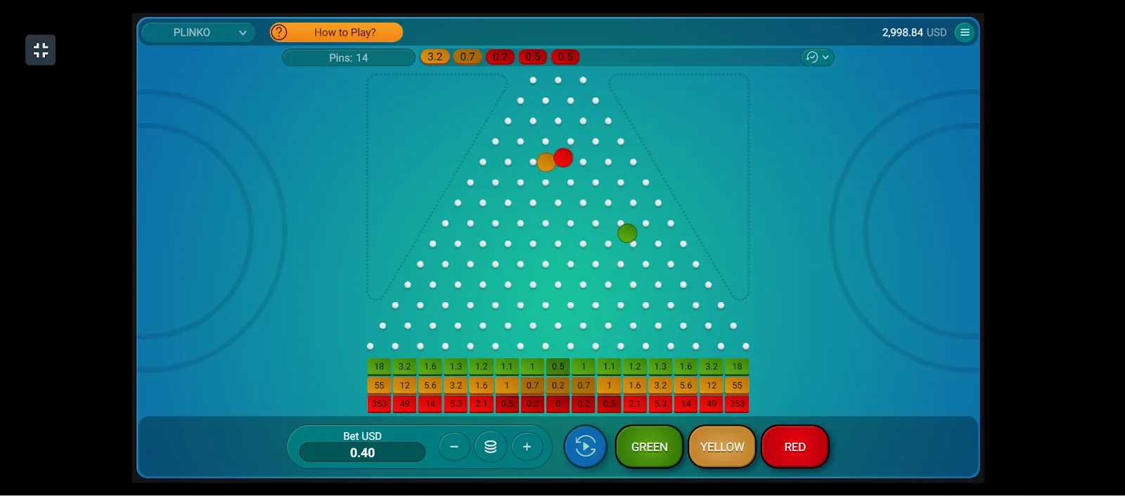 plinko gameplay 1win